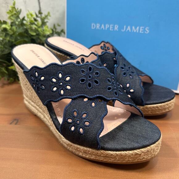 Draper James Emily Wedge Sandals Size 10 - Picture 2 of 6